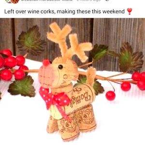 Cork Reindeer Ornament